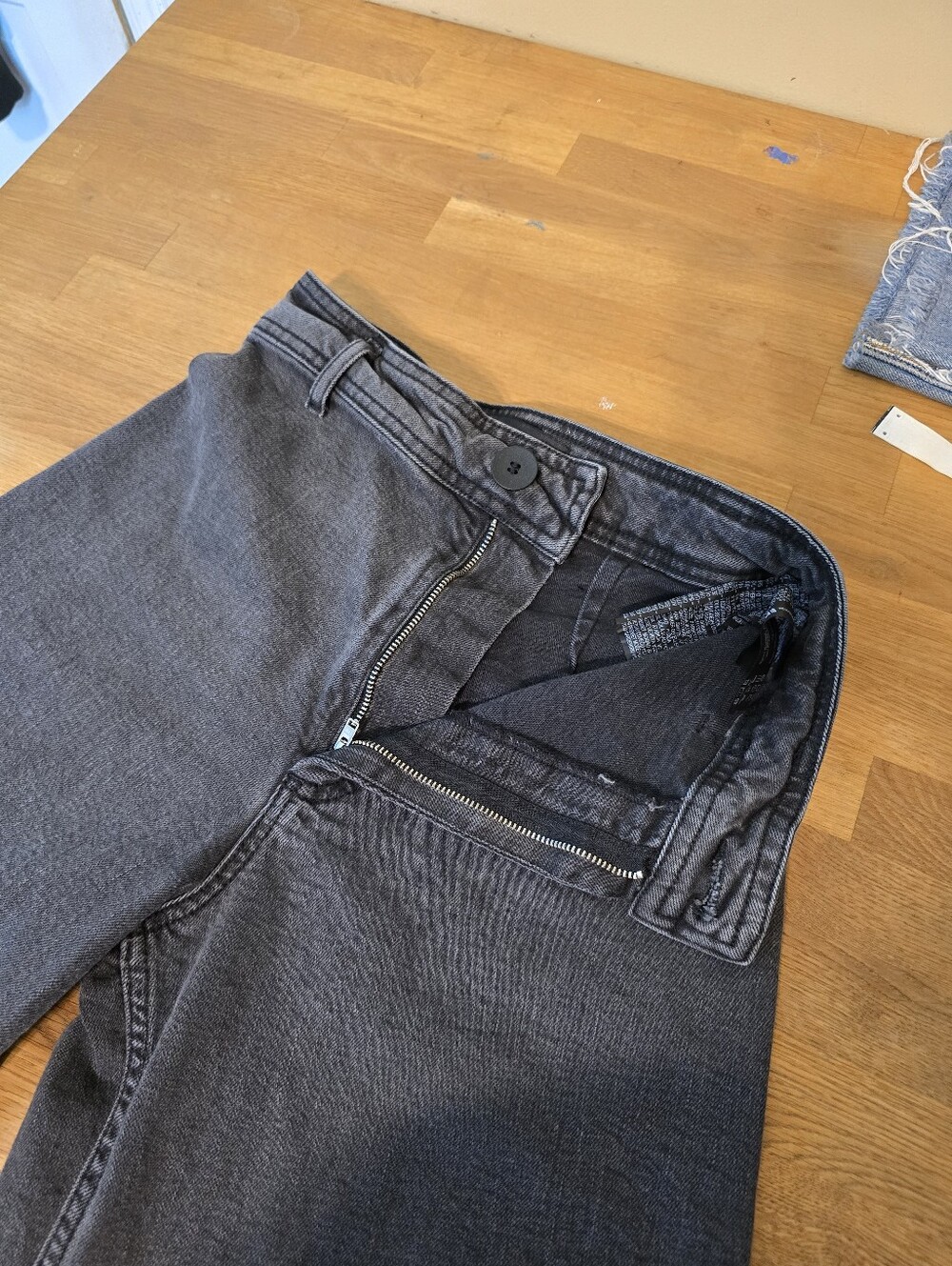 ZARA 4 The Marine Straight Washed Black Jean Neutral Minimalist 4 - Picture 9 of 12